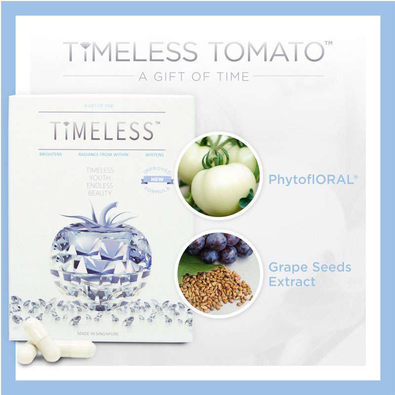 TIMELESS  TOMATO - Skin Care and Body Wellness Supplement - 30 Capsules - Whitening and Bright...