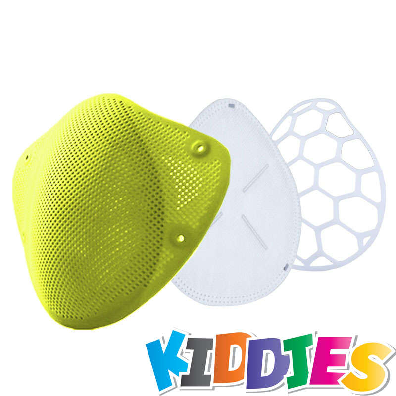 Silicone Reusable Kids Face Mask with 10 X N95 Filters(GB2626-2006) And Adjustable Earloop- Hygie...