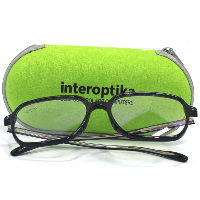 Blue Control Glasses for Computers - Anti Blue-Light - Blue Light Blocker - Square Black Frame