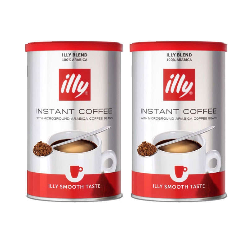 illy Instant Coffee Medium Roast - Microground Arabica Coffee Beans - 2 X 95g Tins