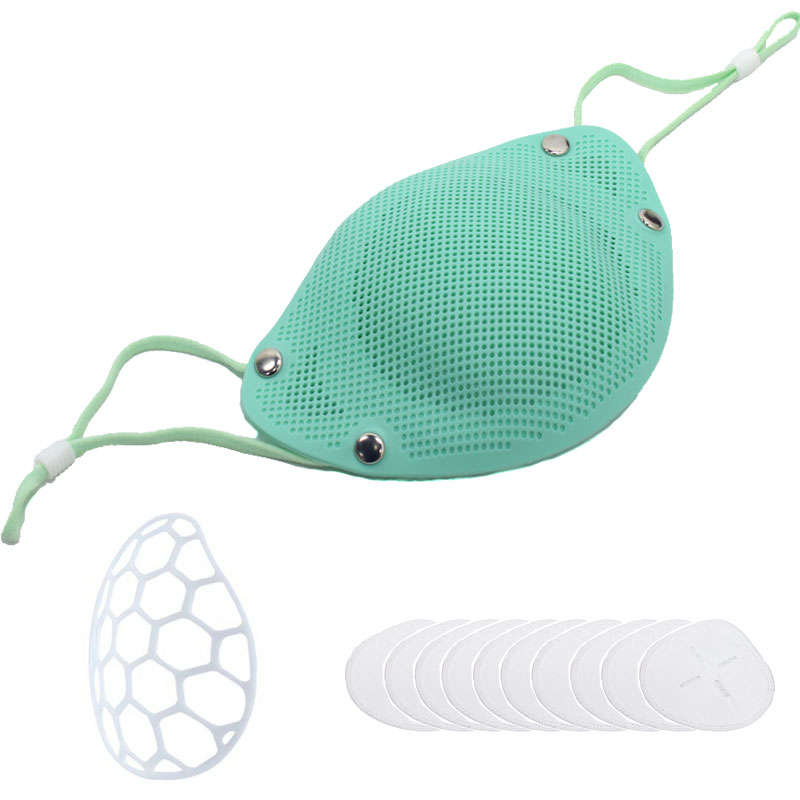 Silicone Reusable Kids Face Mask with 10 X N95 Filters(GB2626-2006) And Adjustable Earloop- Hygie...