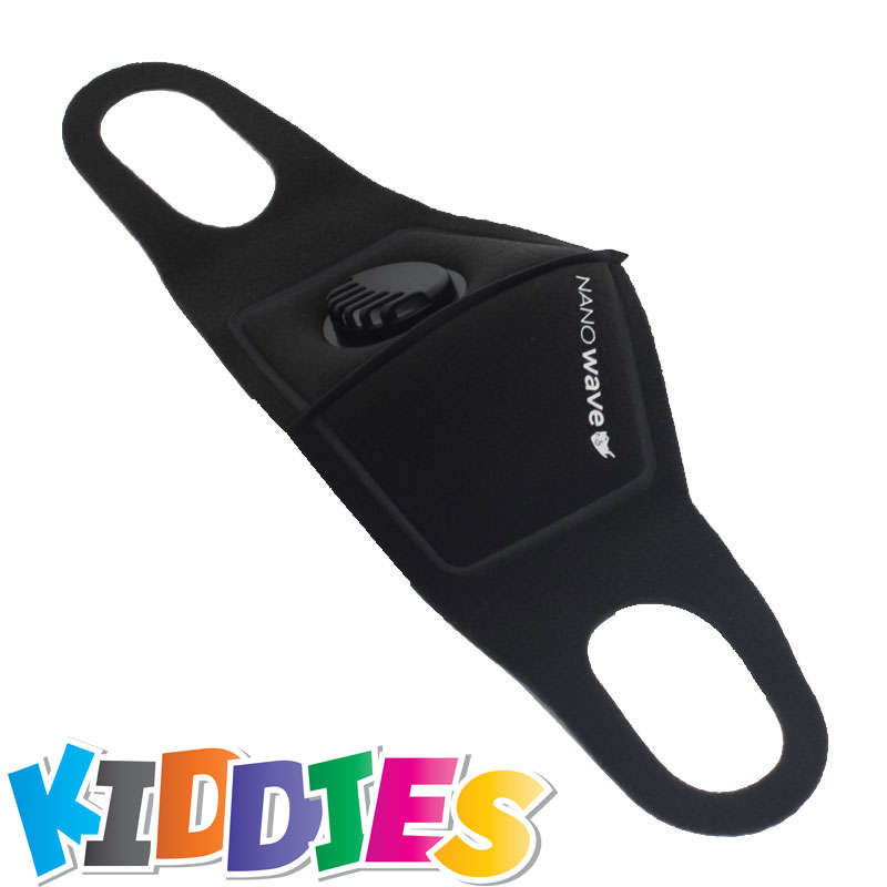 Huracan Nanowave Second Edition Combo - 3X Kiddies Black Respirator Reusable Mask