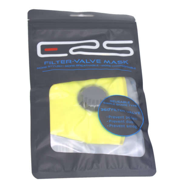 ERS - Respiratory Systems - Reusable Washable Respiratory Valve Face Mask - Yellow