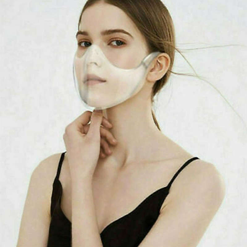 Protective Anti Fog Transparent Face Shield - Splatter Screen - Reusable Washable Clarity Mask 3 ...