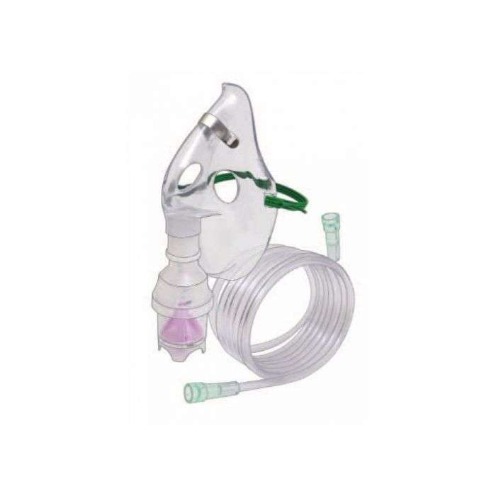Nebulizer Mask with Chamber, Tubing &amp; Elasticated Straps - Adult