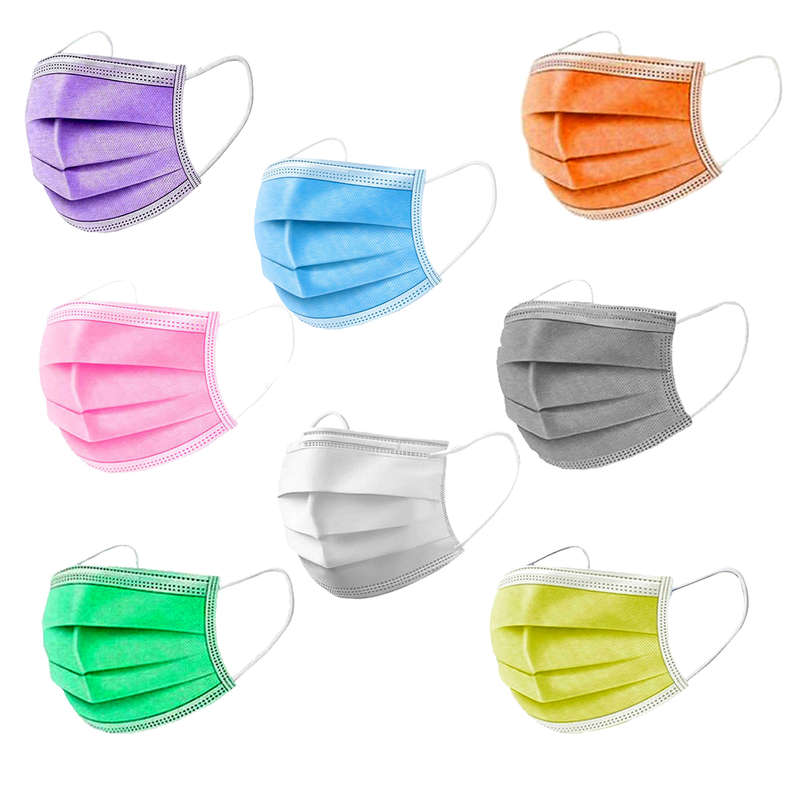 Kiddies Masks Disposable 3Ply Colourful, Comfy & Protective for School Kids - Assorted Pack of 100