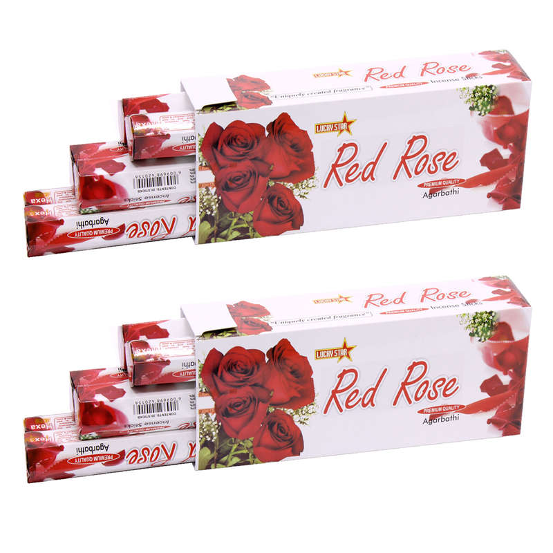 Incense Sticks - Red Rose 9" Premium Quality Agarbatti - 240 Sticks