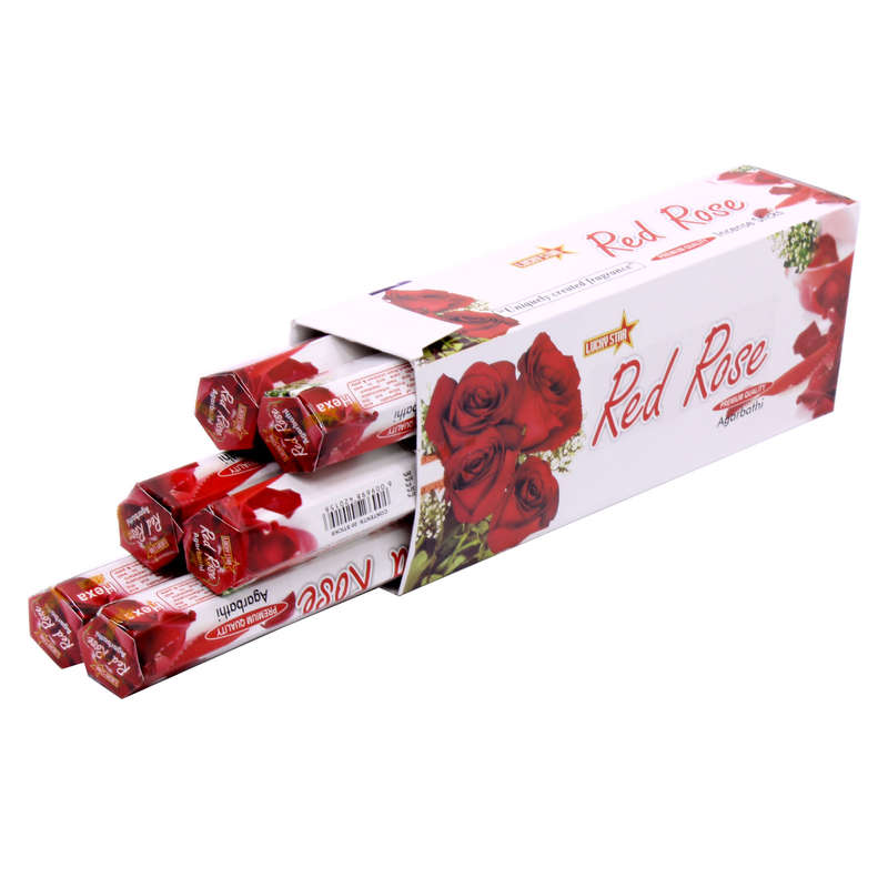 Incense Sticks - Red Rose 9" Premium Quality Agarbatti - 360 Sticks