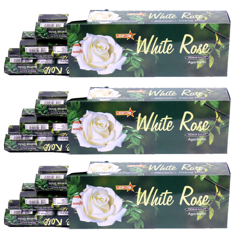 Incense Sticks - White Rose 9" Premium Quality Agarbatti - 360 Sticks