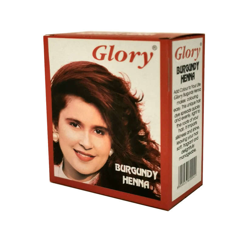 Glory Henna Natural Hair dye - Ammonia Free - Burgundy  - 1 Box