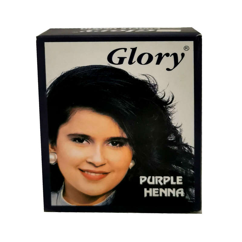 Glory Henna Natural Hair dye - Ammonia Free - Purple - 1 Box