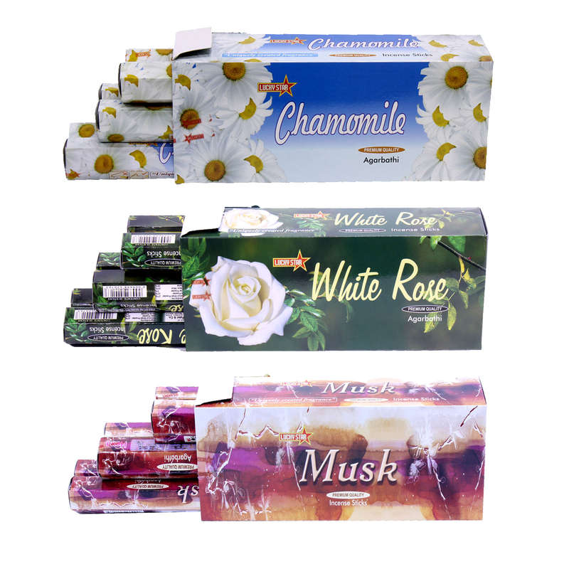 Incense Sticks - 3 Fragrances 9" Premium Quality Agarbatti - 360 Sticks