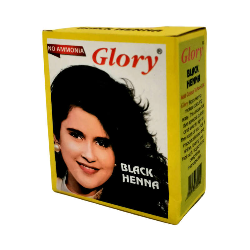 Glory Henna Natural Hair dye - Ammonia Free - Black  - 1 Box