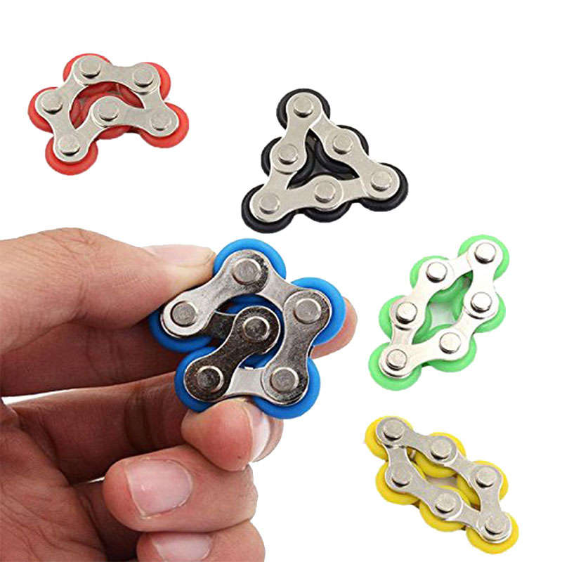 Fidget Toys Bike Roller Chain Stress Reducer Bike Chain Fidget Toy - Green