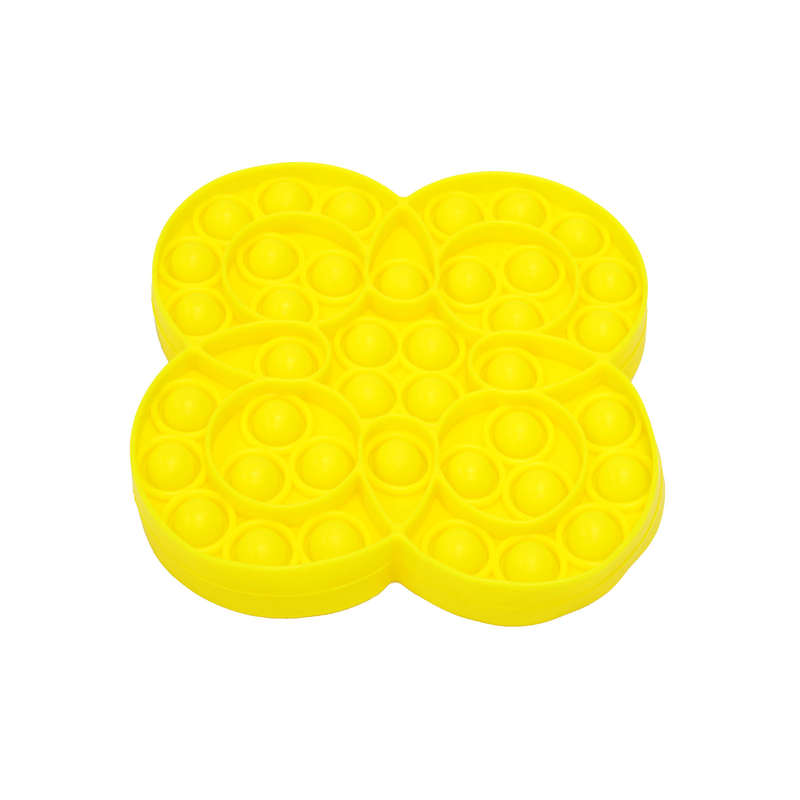 Fidget Toys - Pop It Washable Reusable Fidget Toy - Flower - Yellow