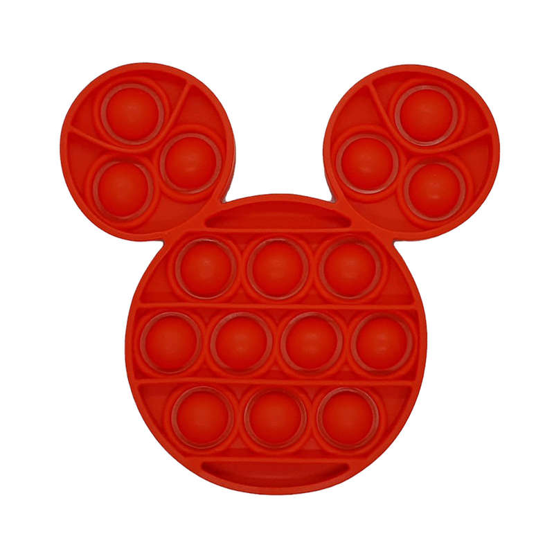 Fidget Toys - Pop It Washable Reusable Fidget Toy - Mouse - Red