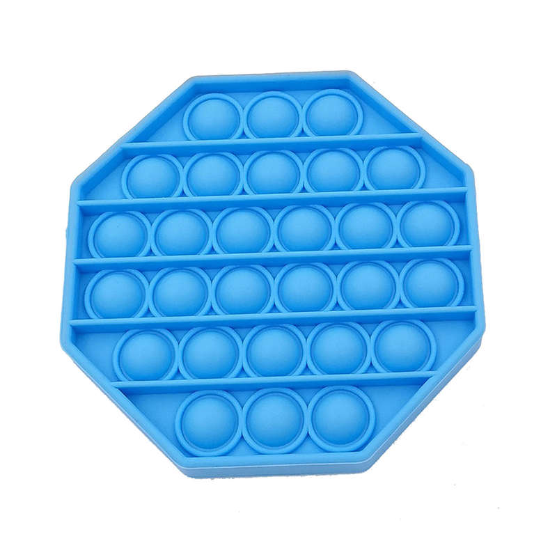 Fidget Toys - Pop It Washable Reusable Fidget Toy - Octagon - Blue