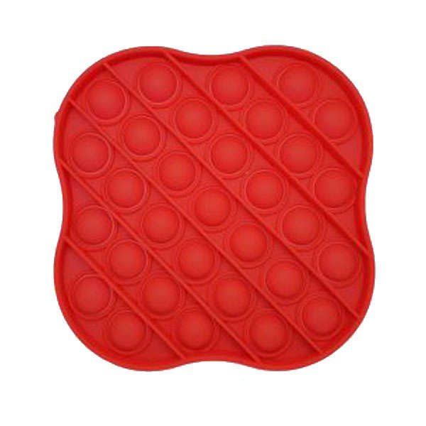 Fidget Toys - Pop It Washable Reusable Fidget Toy - Clover - Red
