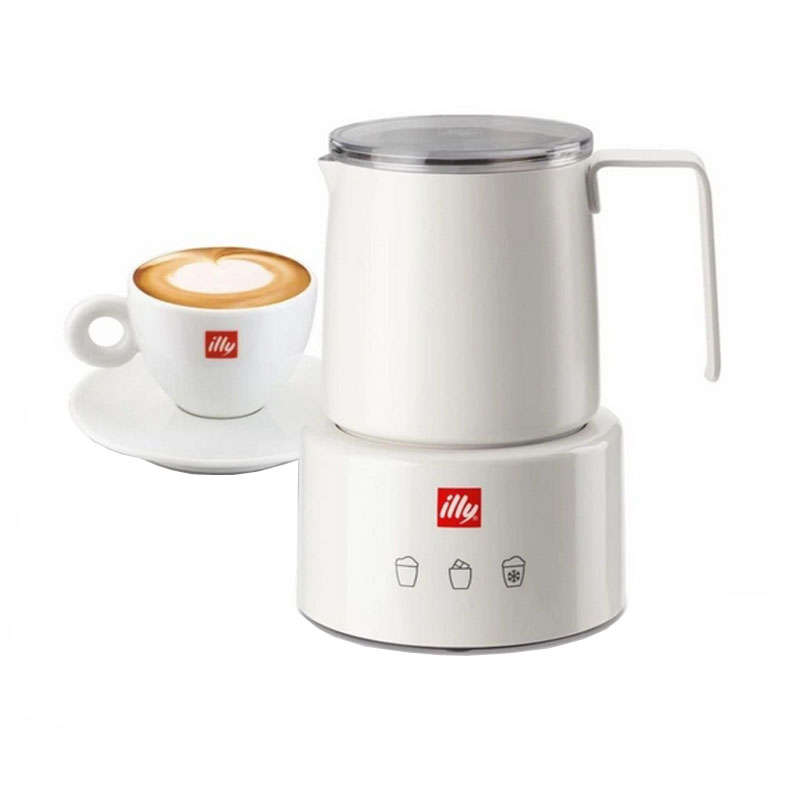 illycaffe Stainless Steel Milk Frother Ideal for Coffee Machine