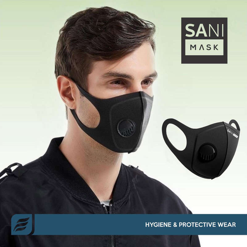 Face Mask - Protective Reusable Multiple Filter Layered Valve Sani Masks - 100 Pack