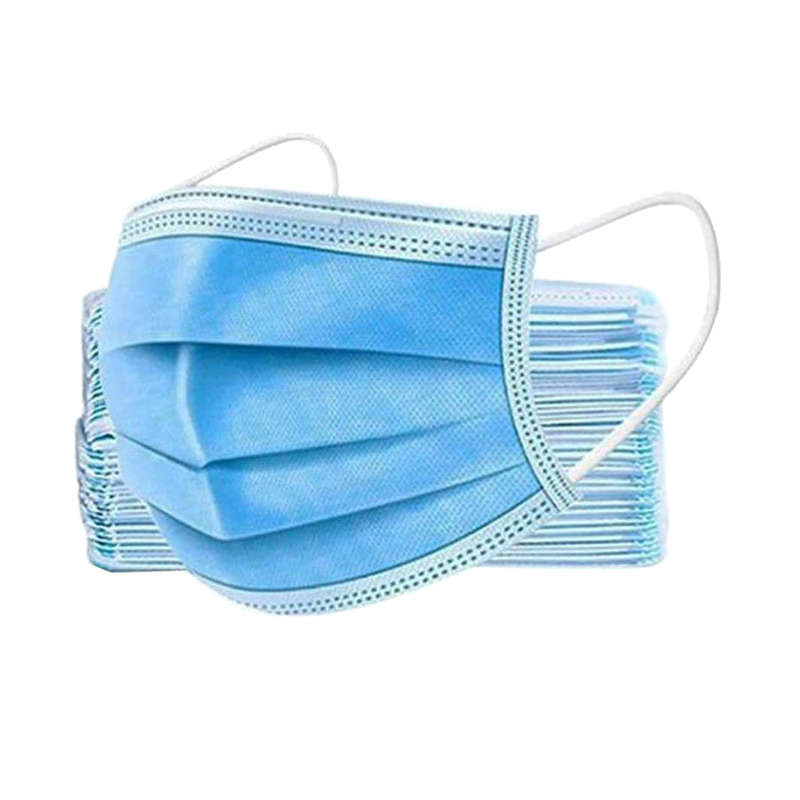 Face Masks - 3Ply Disposable Protective Safety Mask - Pack of 50