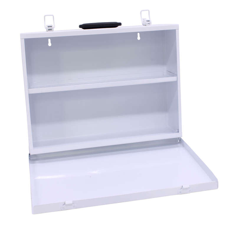 Empty White Metal Box Wall Mount For Regulation First Aid Kit