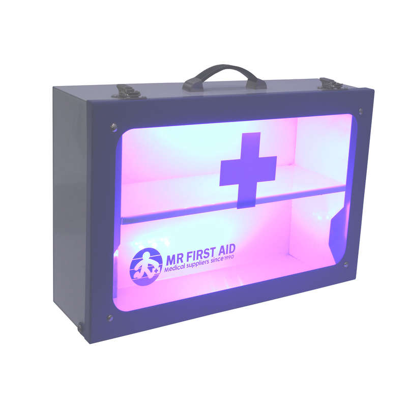 Empty LED Metal Wall-Mounted Executive Box for Regulation First Aid Kit