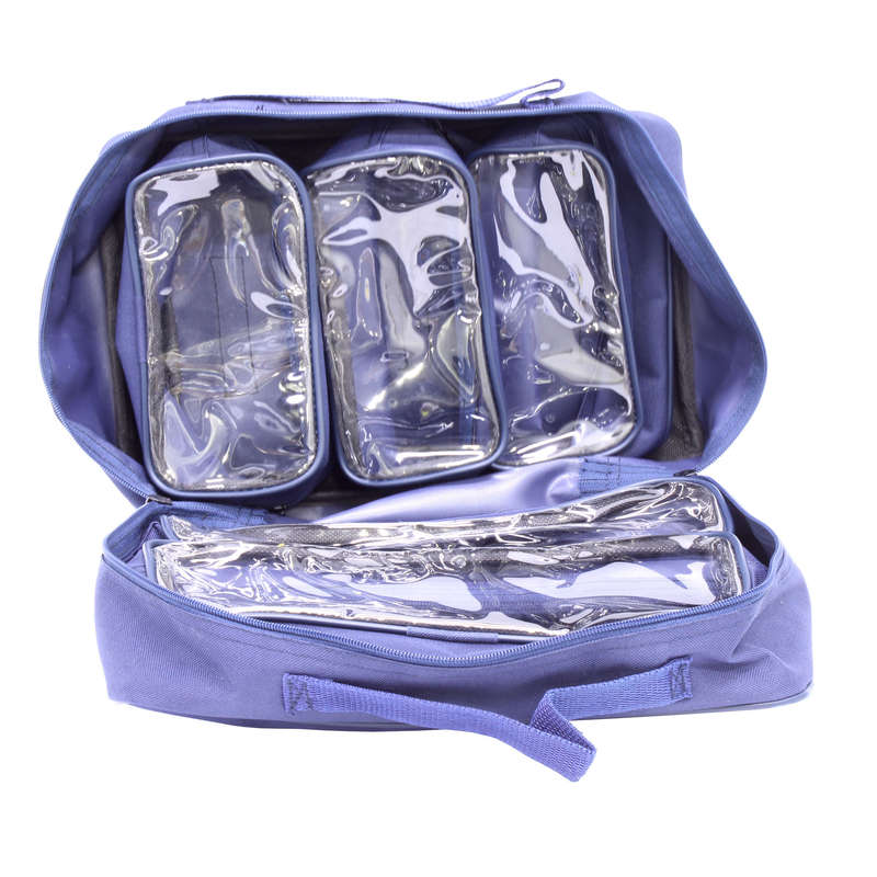 First Aid Empty 5 Pouch &amp; Compartment Bag - Blue