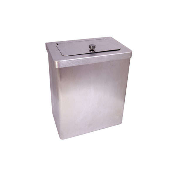 Stainless Steel Wall Mounted Sanitary or She Bin - Small