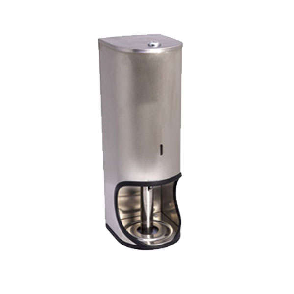 Stainless Steel Toilet Roll Holder - 2 Tier Lockable Wall Mounted Unit