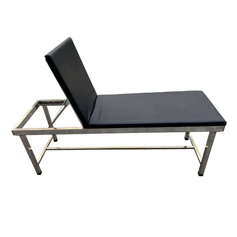 Examination Bed - Adjustable Back Rest - Stainless Steel