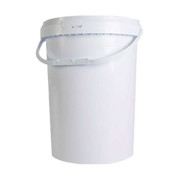 Heavy Duty Bucket with Lid &amp; Handle - 25 Litre - White