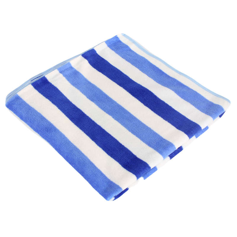 Cotton Striped Beach Towel - Blue