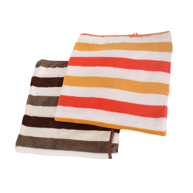 Cotton Beach Towel - Striped - Brown &amp; Orange 2 Pack Combo