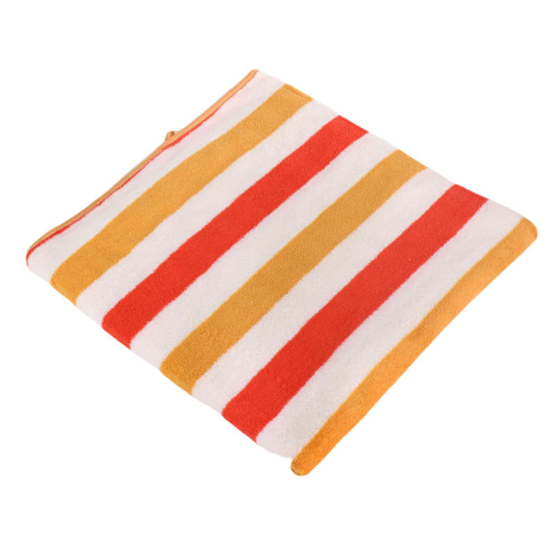 Cotton Striped Beach Towel - Orange