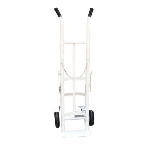 40 Litre Oxygen Gas Cylinder Steel Trolley - White