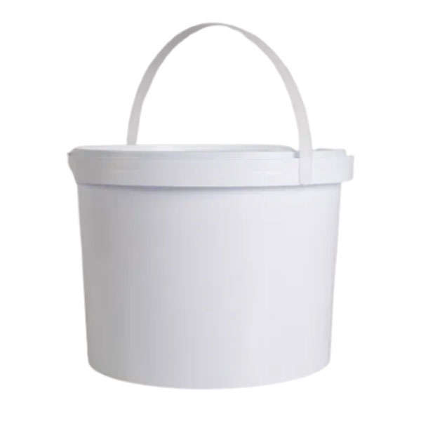 Heavy Duty Bucket with Lid &amp; Handle - 5 Litre - White