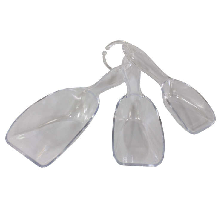 Scoop Set - Multi-Purpose Plastic / Acrylic Kitchen Scoops - 3-Piece