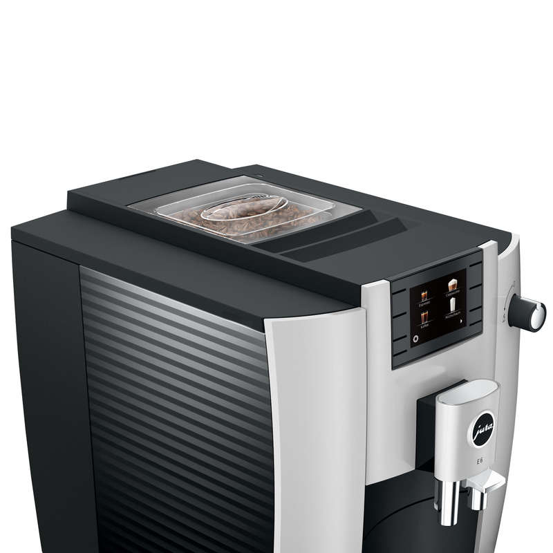 Jura E6 Bean 2 Cup Automatic Platinum Coffee Machine - 2022 Model