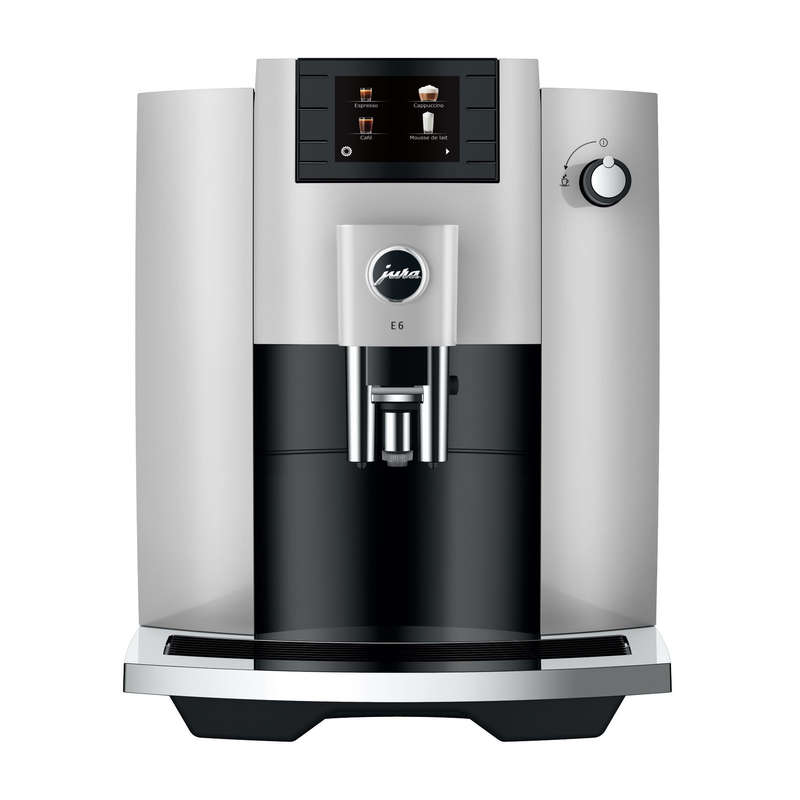 Jura E6 Bean 2 Cup Automatic Platinum Coffee Machine - 2022 Model