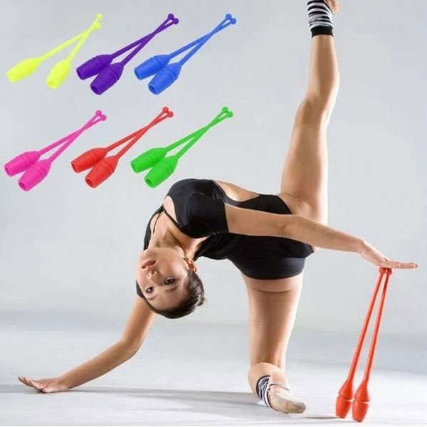 Rhythmic Gymnastics Stick Dancing Sports Fitness Equipment Set - Blue