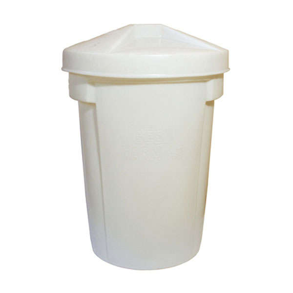 85 Litre Plastic Dustbin/Waste Bin with Lid - White