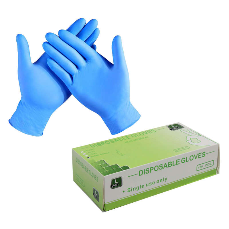 Blend-Nitrile Non-Medical Examination Gloves - Large - 100 Gloves
