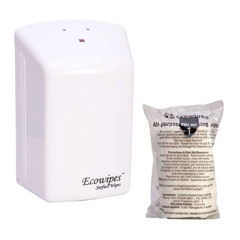 Toilet Seat Wipe Dispenser Including 100 Disinfectant Wipes