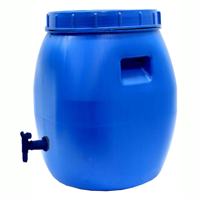 50 Litre Storage Drum with Tap - Open Head - Blue