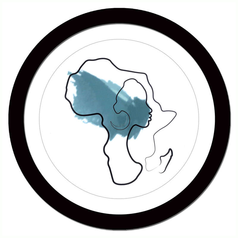 Modern Line Art Black Framed Wall Art Home Decor - African Continent Map