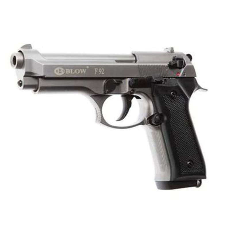 Blow F92 Blank Pistol Gun - 9mm - Full/Semi Auto - Silver