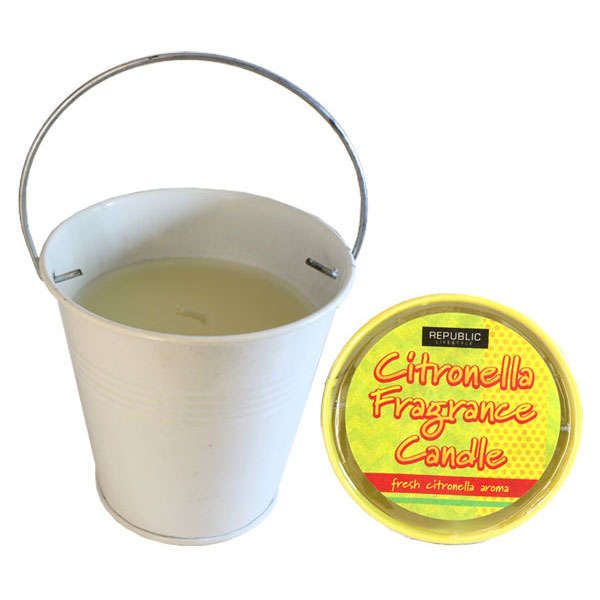 Citronella Mosquito / Insect Repellant Candle in Metal Bucket - 250g - 4 Pack Combo