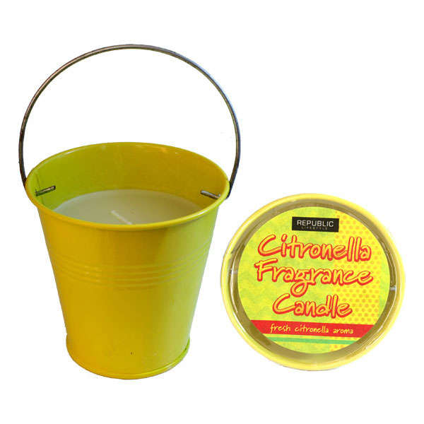 Citronella Mosquito / Insect Repellant Candle in Metal Bucket - 250g - 4 Pack Combo