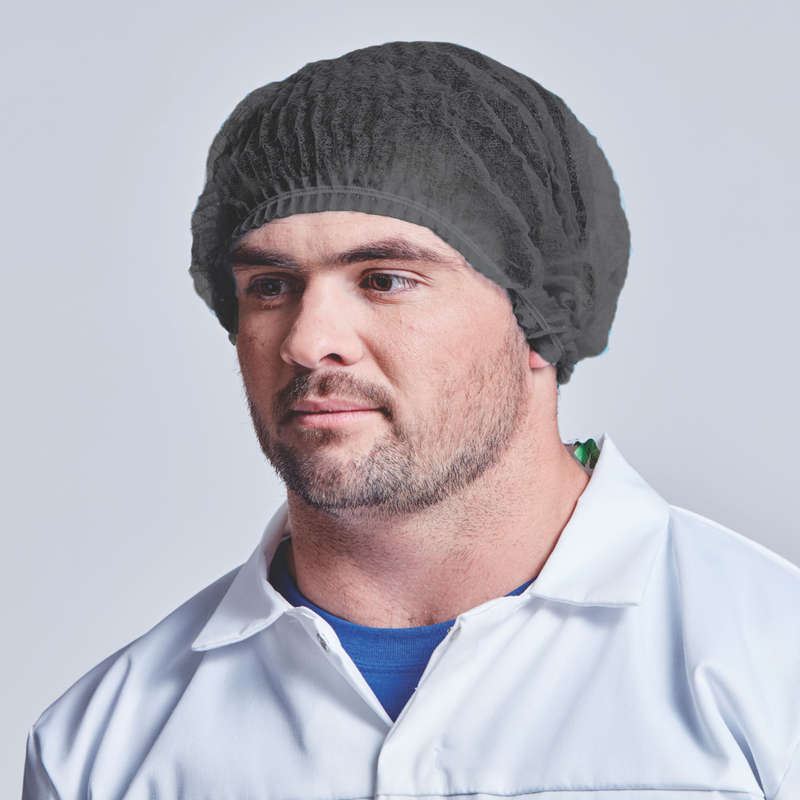 Disposable Hygiene Protective Hair Net Mop Cap - 21 Inch - Black